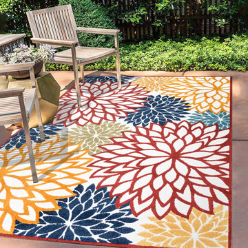 Minori Floral High-low Area Rug